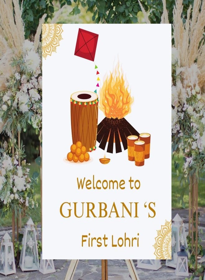 Theme My Party Lohri Party Welcome Board | Lohri Party Welcome Sign for Punjabi Theme | Personalized Welcome Board - Image 4